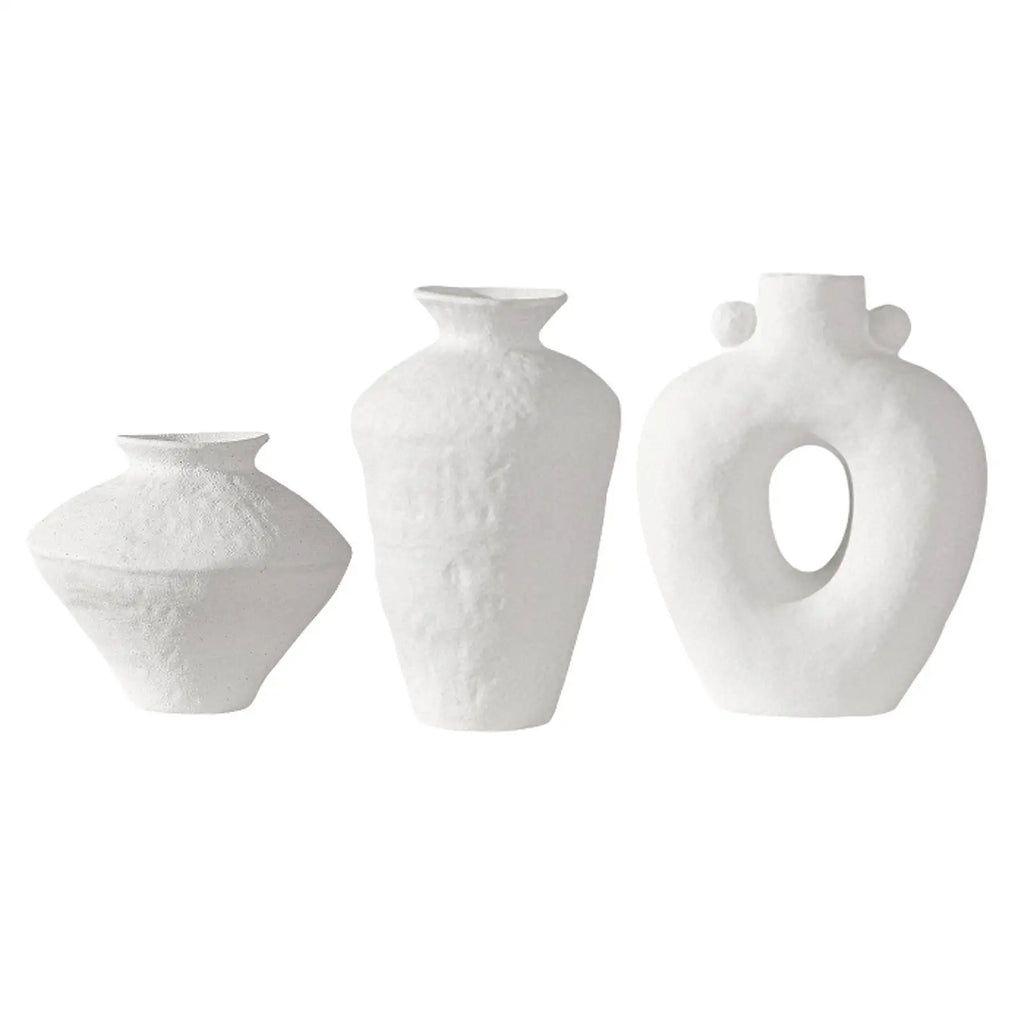 Ceramic Flower Vase,Minimalism Style Decoration,Nordic Style Modern Flower Pot,Art Vase for Desk Office Table Decoration