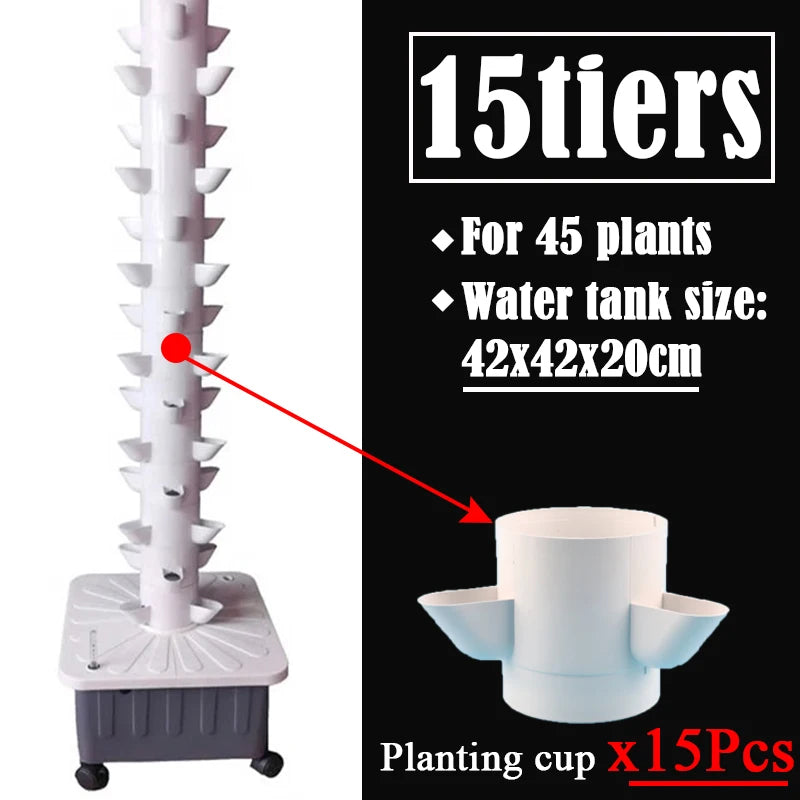DIY Hydroponic Growing System Home Vertical Tower Veg Planter Indoor Vegetable Fruits Soilless Cultivation Equipment