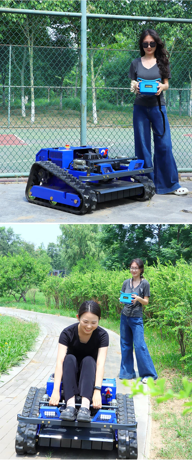 Customized Zero-Turn Discounted Lawn Mower - Remote-Controlled All-Terrain Self-Propelled Robot with 550mm Cutting Width