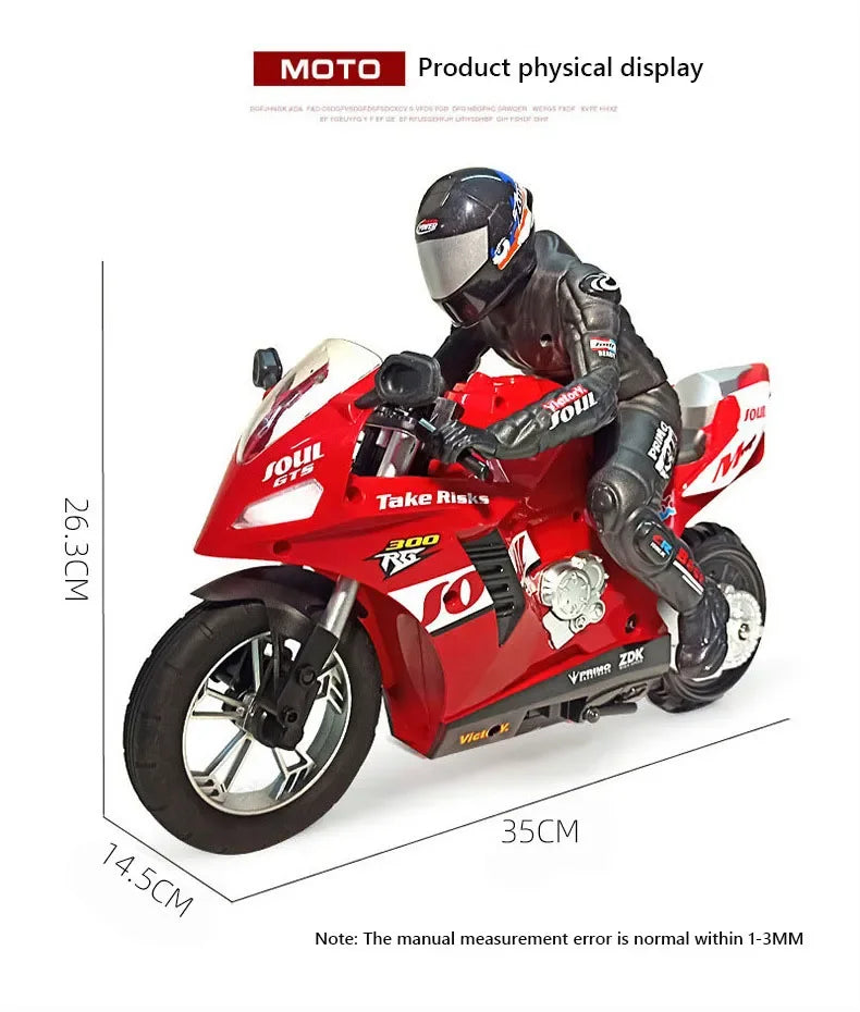 1/6 RC Motorcycle Rc Cars Self-stable Balance Standing on One Wheel Competitive Racing Drift Stunt Electric Motorcycle for Kids