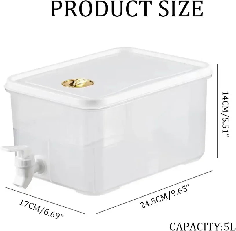 5L/3.5L  water jug with Faucet Jug Refrigerator Cold Water Bucket Dispenser Summer Fruit Juice Drink Container Fridge Pots