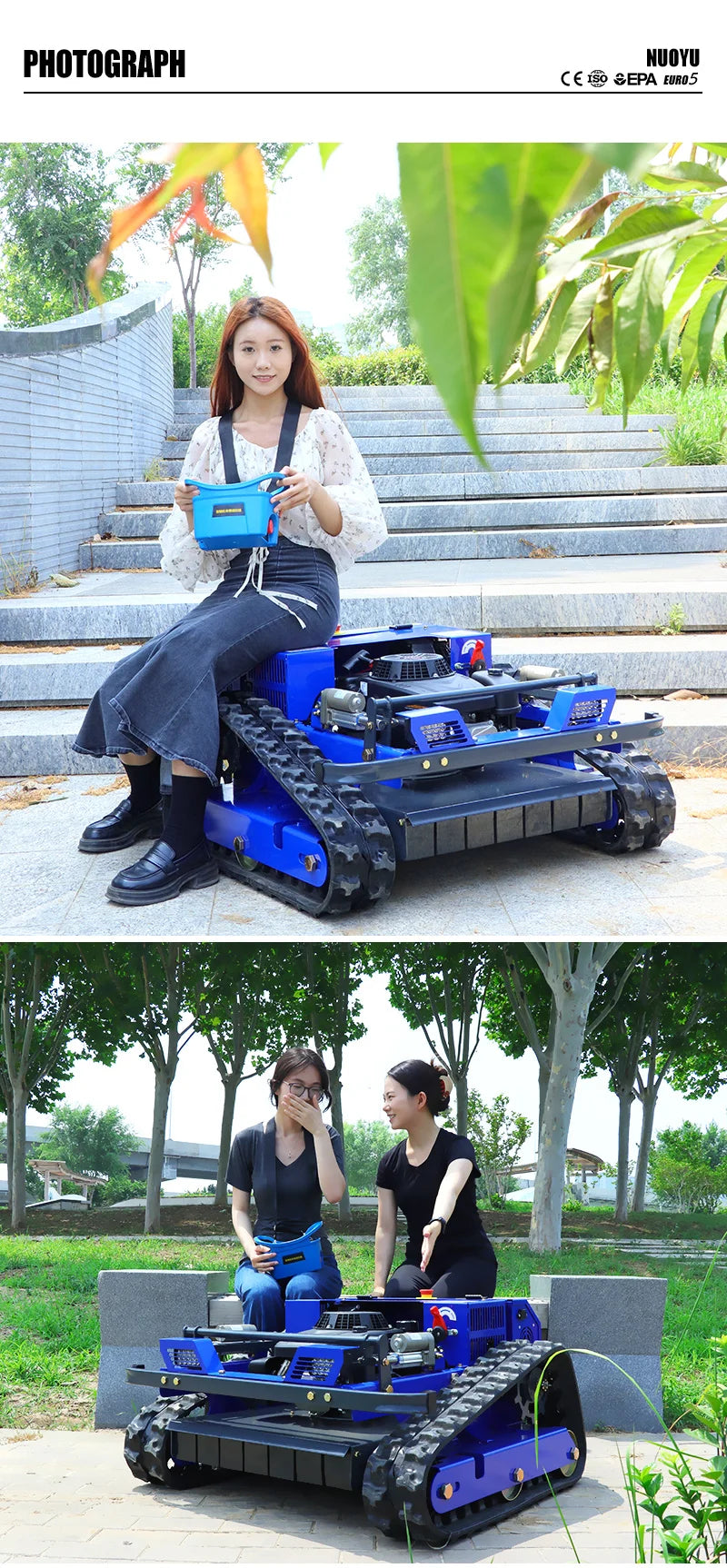 Customized Zero-Turn Discounted Lawn Mower - Remote-Controlled All-Terrain Self-Propelled Robot with 550mm Cutting Width