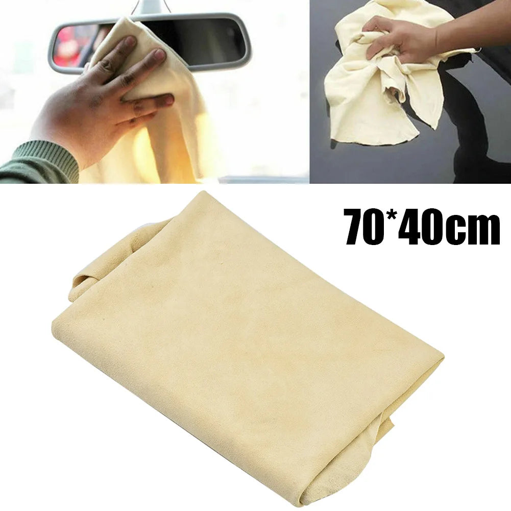 70*40cm Car Cleaning Cloth Car Washing Towel Natural Chamois Leather Water Absorbent Quick Dry Towel Rag Maintenance Tools