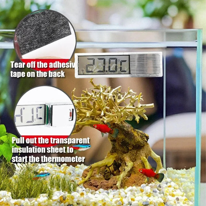 1/3pcs Aquarium Thermometer Electronic LCD Digital Fish Tank Temperature Measurement Fish Tank Temp Meter Aquarium Accessories