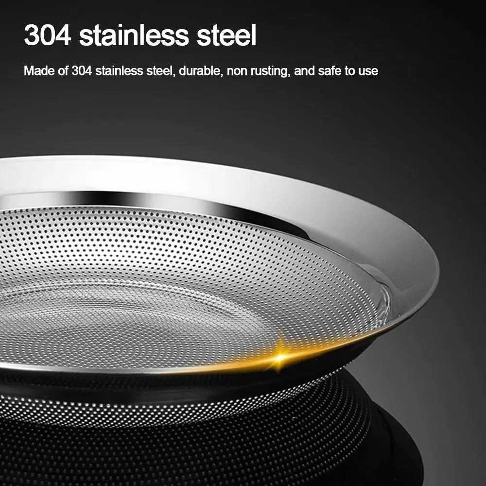 304 Stainless Steel Fat Skimmer Spoon Fine Mesh Grease Foam Removing Oil Dregs Fishing Percolator Fried Food Net Strainer