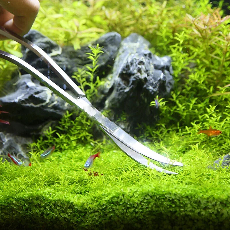 Aquarium Tools Set Scissor Tweezers Plants Wave Scissors Grass Stainless Cleaning Tools Fish Tank Shovels Aquarium Accessories