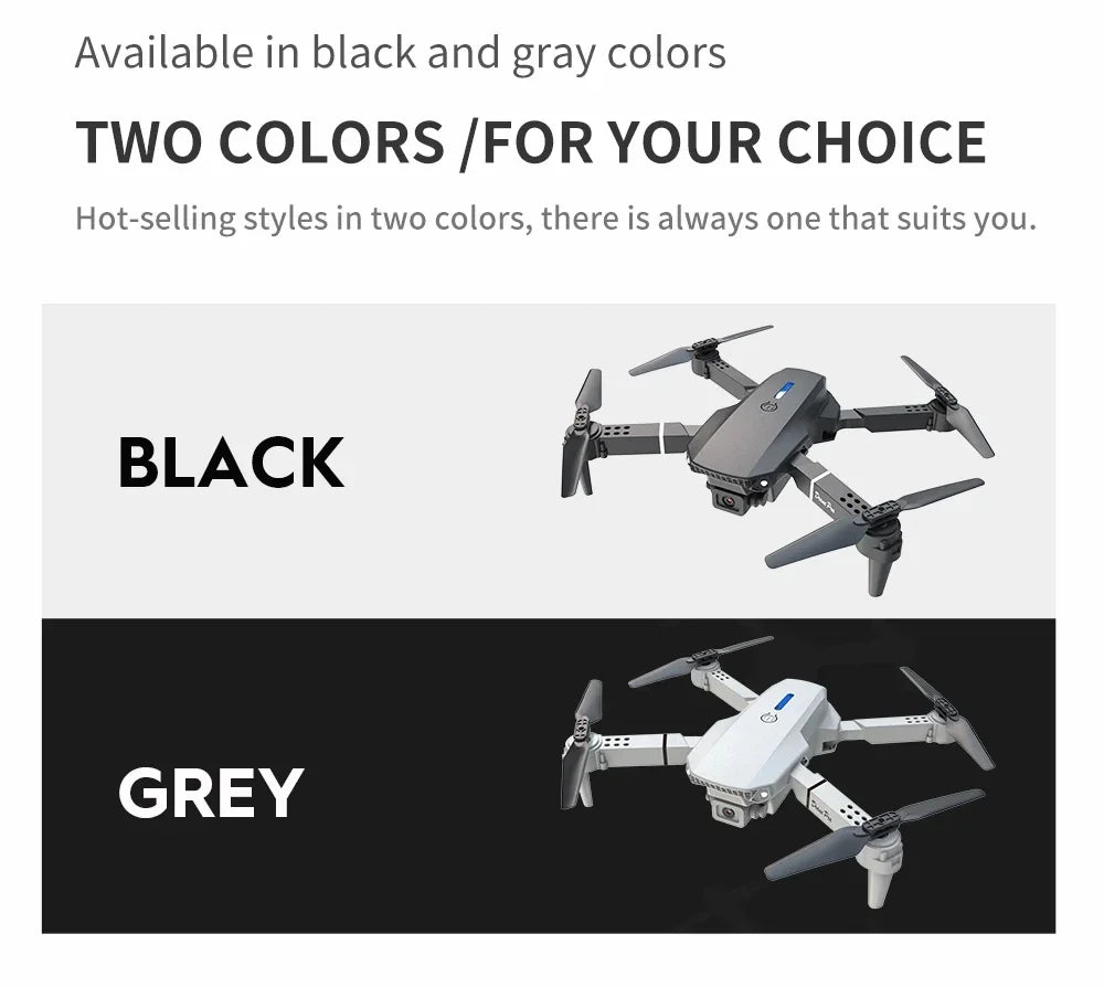 2026 New E88 Drone offers foldable design big screen 8K dual camera GPS brushless motor obstacle avoidance for RC toys gifts