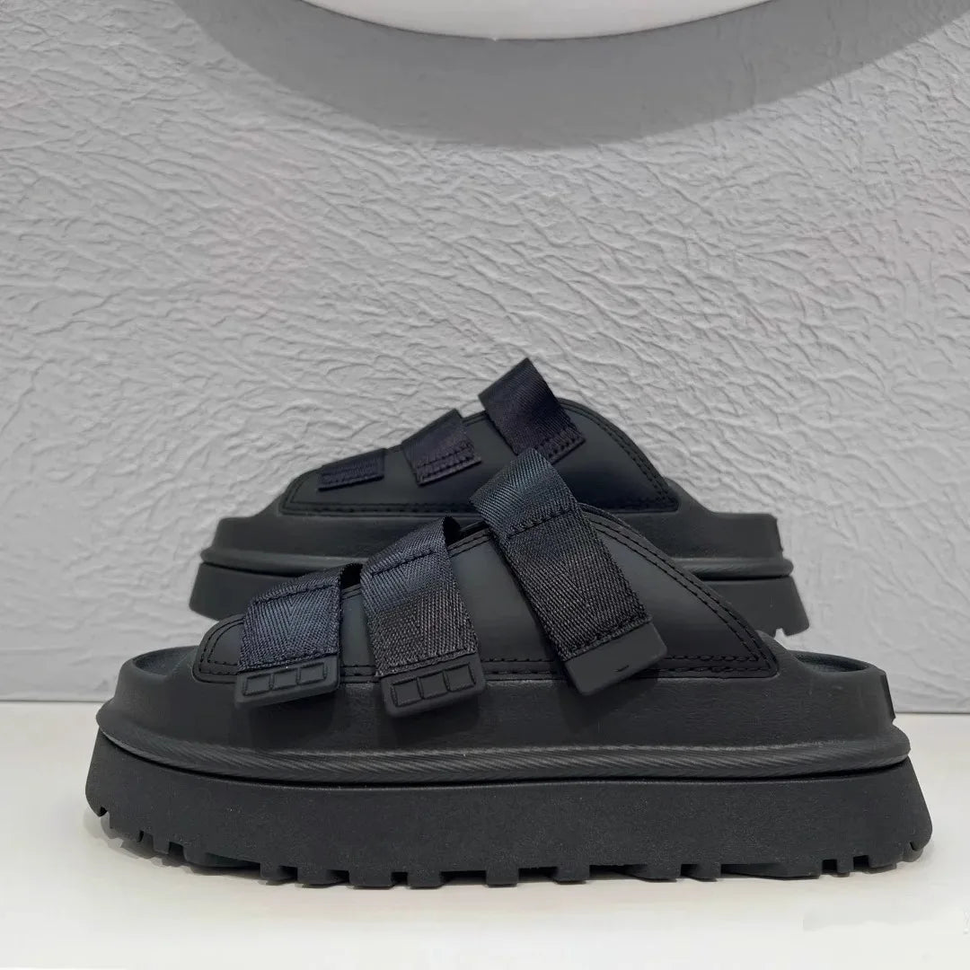 2025 Summer Women's Platform Sandals – Fashionable Slip-On Thick Sole Slide Shoes for Beach, Casual, and Outdoor Wear
