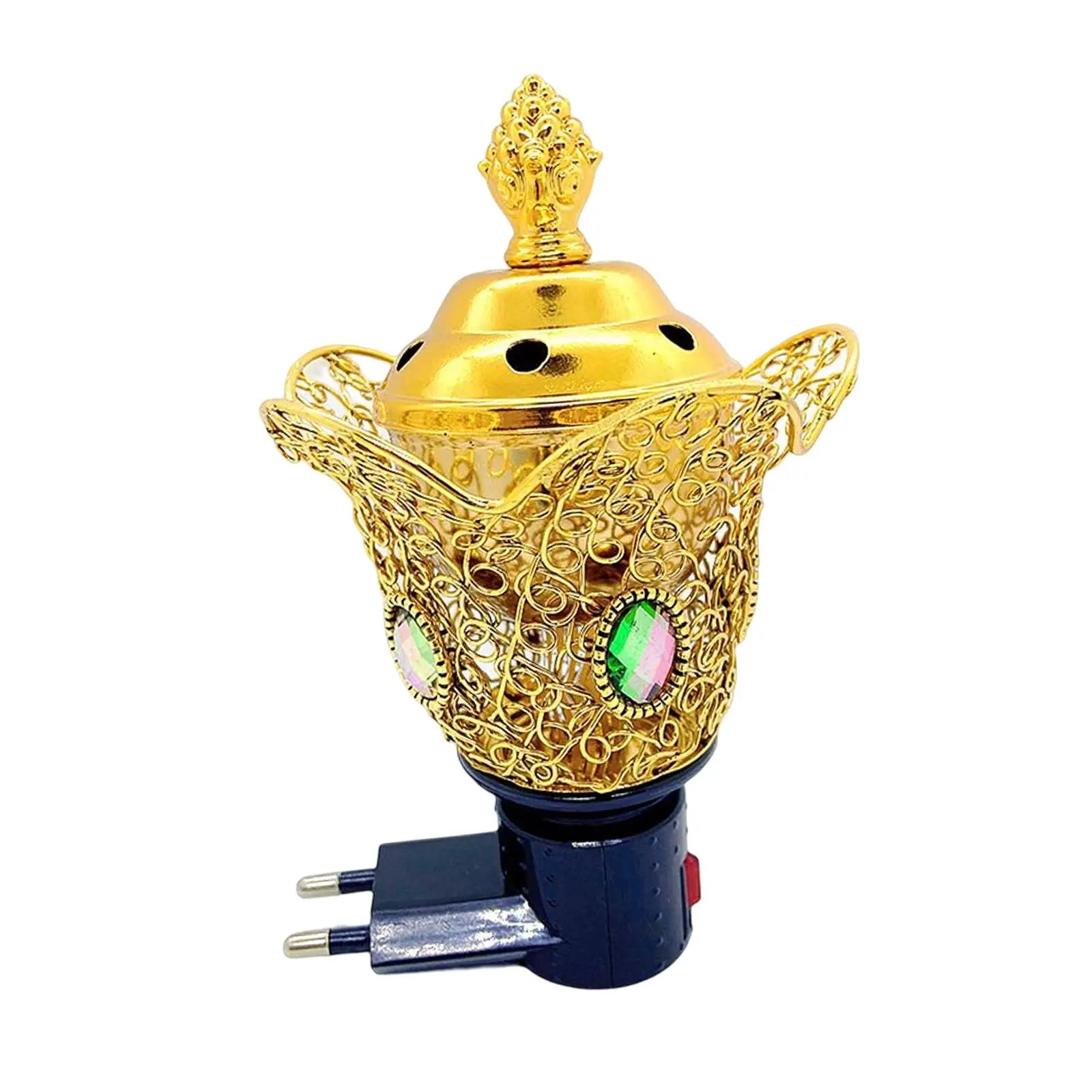 Electric Incense Burner Oud Frankincense Resin Burner Incense Holder Craft Censer for Yoga Living Room Decoration