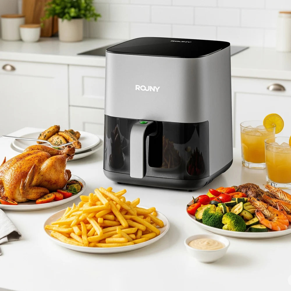 5L Air Fryer, Electric Hot fryer Oven Oilless Cooker with Touch Control & Nonstick Basket & Visible Window, Miui-Cyclone Tech