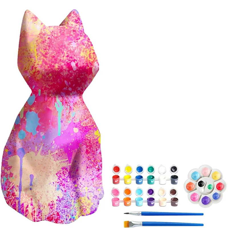 ABKJ-Diy Cat Crafts Night Light Painting Kit Arts And Crafts Suitable For Art Supplies Birthday Gifts