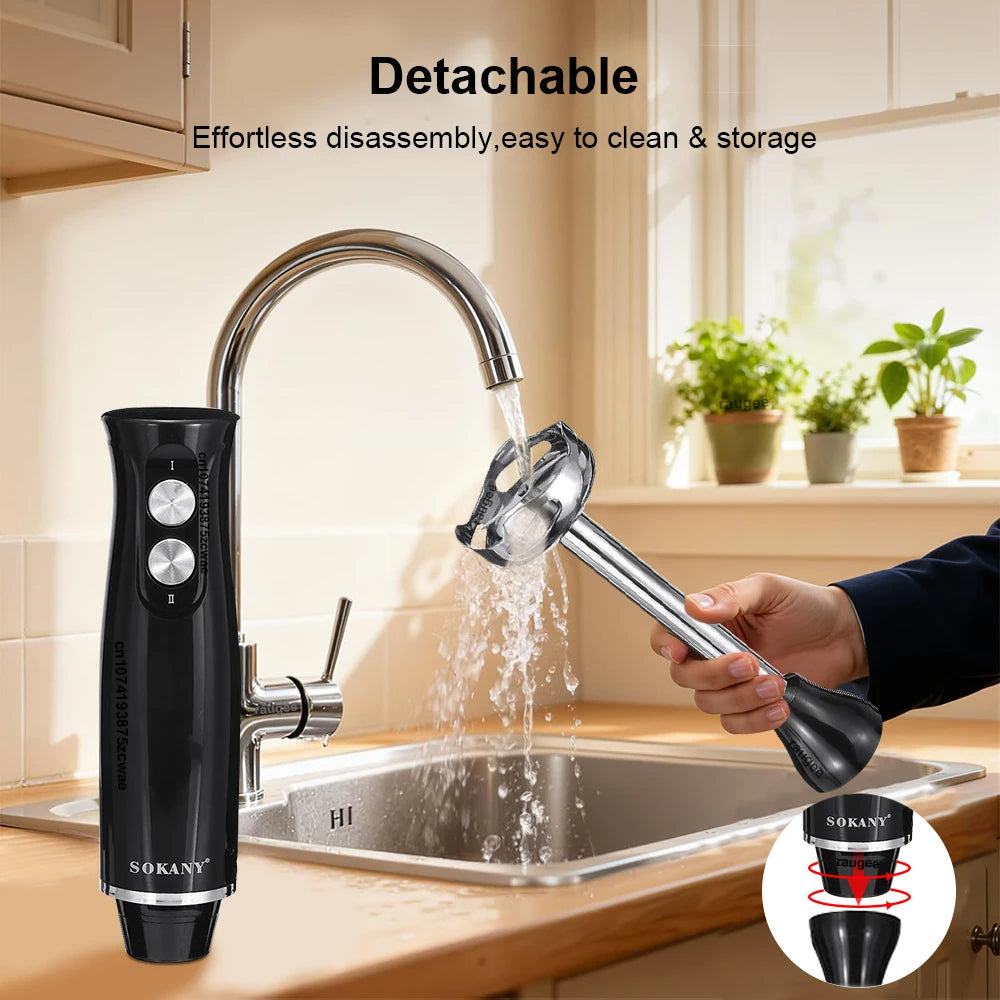 4in1 Electric Blender Multifunctional Kitchen Hand Blender with Meat Chopper Egg Beater Vegetable Baby Food Portable Blender