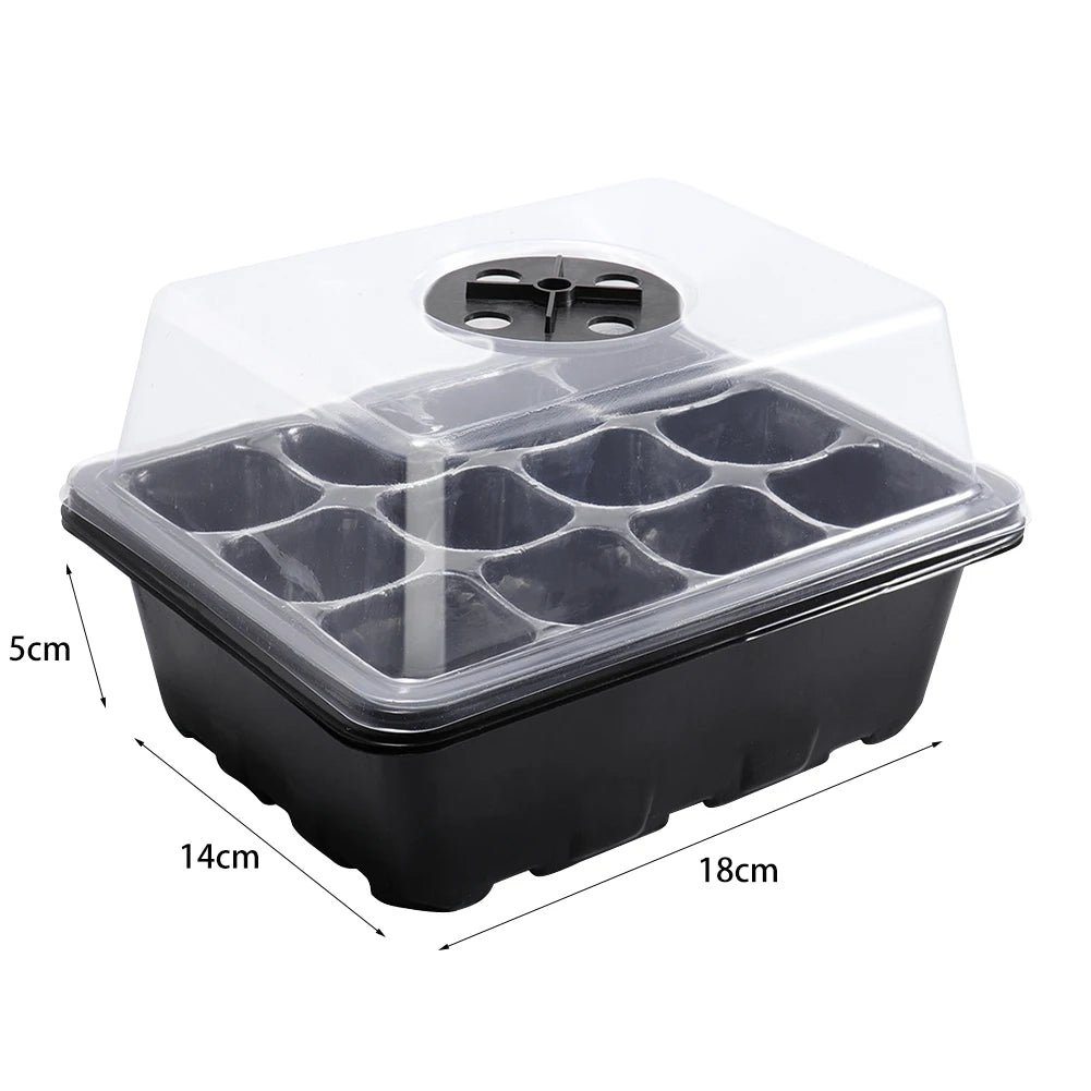 12/24/48 Holes Flower Vegetable Seedling Pots Seedling Tray Garden Pots Durable Seed Germination Plant Flower Pots Grow Box