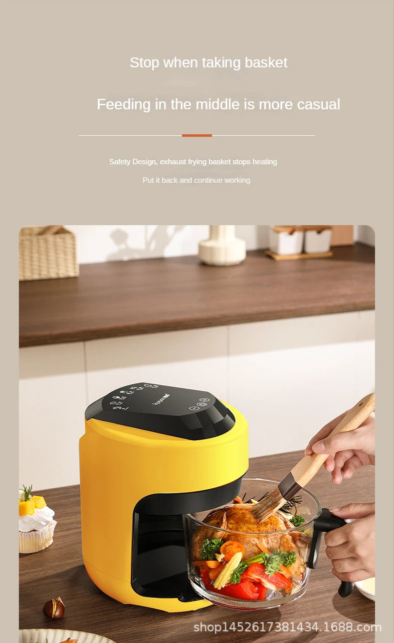 2026 Multifunctional  220V air fryer household transparent visualization fully automatic air fryer small capacity electric fryer