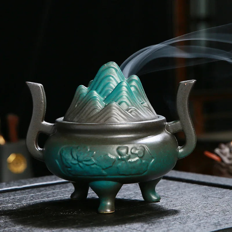 Antique ceramics Incense Burner Chinese Home Bedroom Decoration Animal Foot Plate Incense Burner Tea Ceremony Ornaments