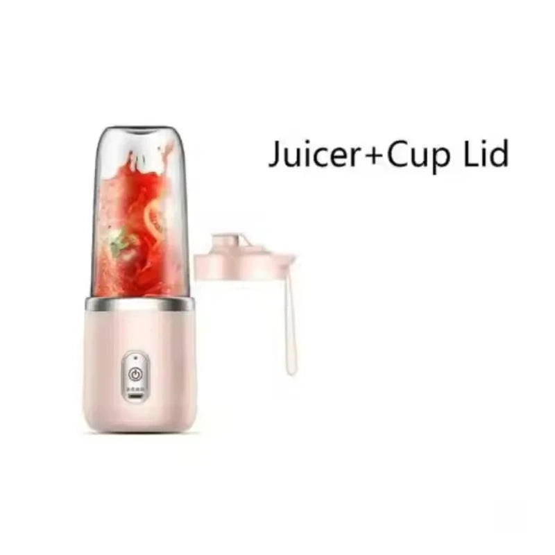 Electric Portable Blender Bottle with 6 Blades Multifunctional Fresh Juice Smoothie Maker Ice Crush Cup Food Processor for Home