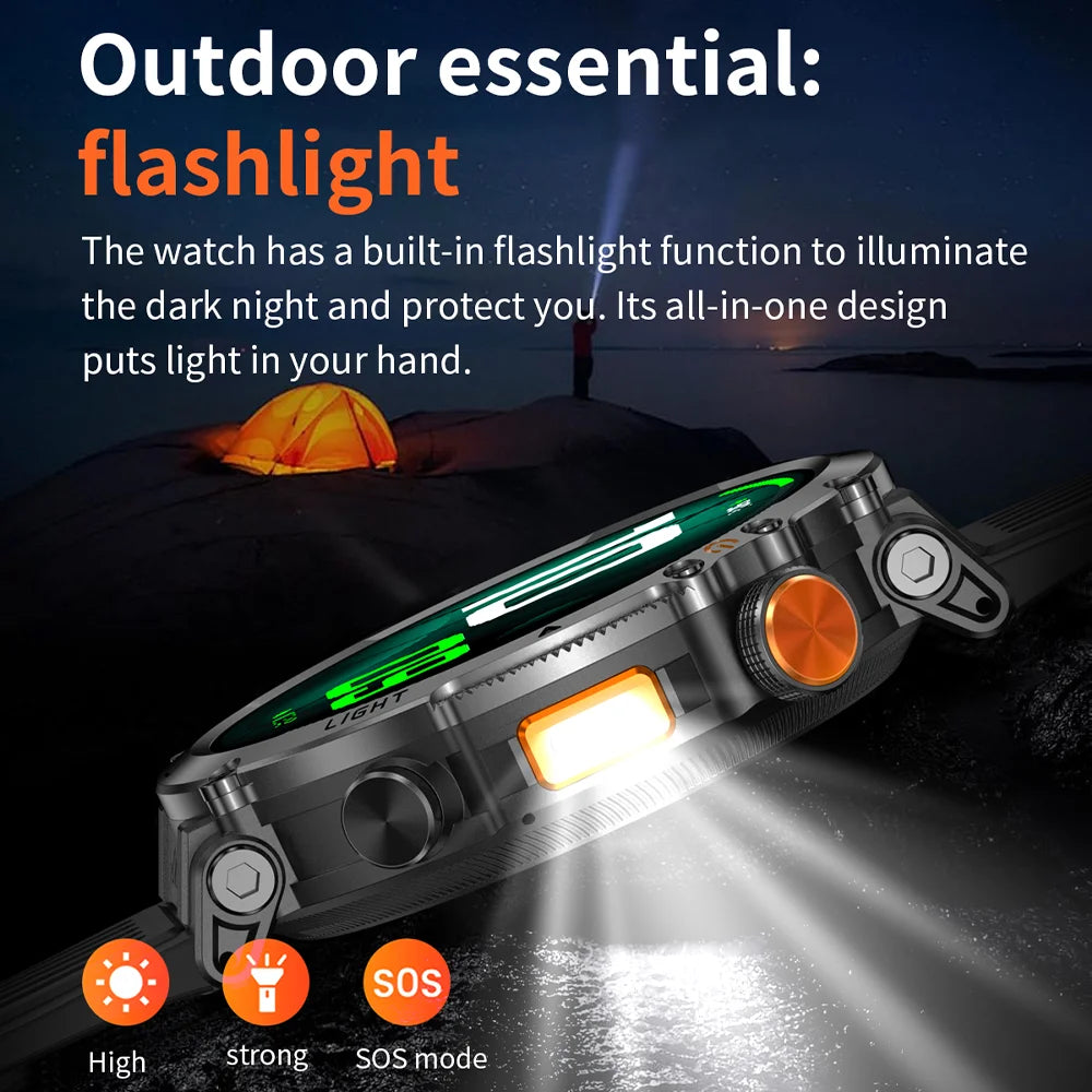 2026 New GPS Ultra Outdoor Sports Smart Watch 1.7" AOD Compass 5ATM Waterproof 170+ Sports Man Durable Military Call Smartwatch