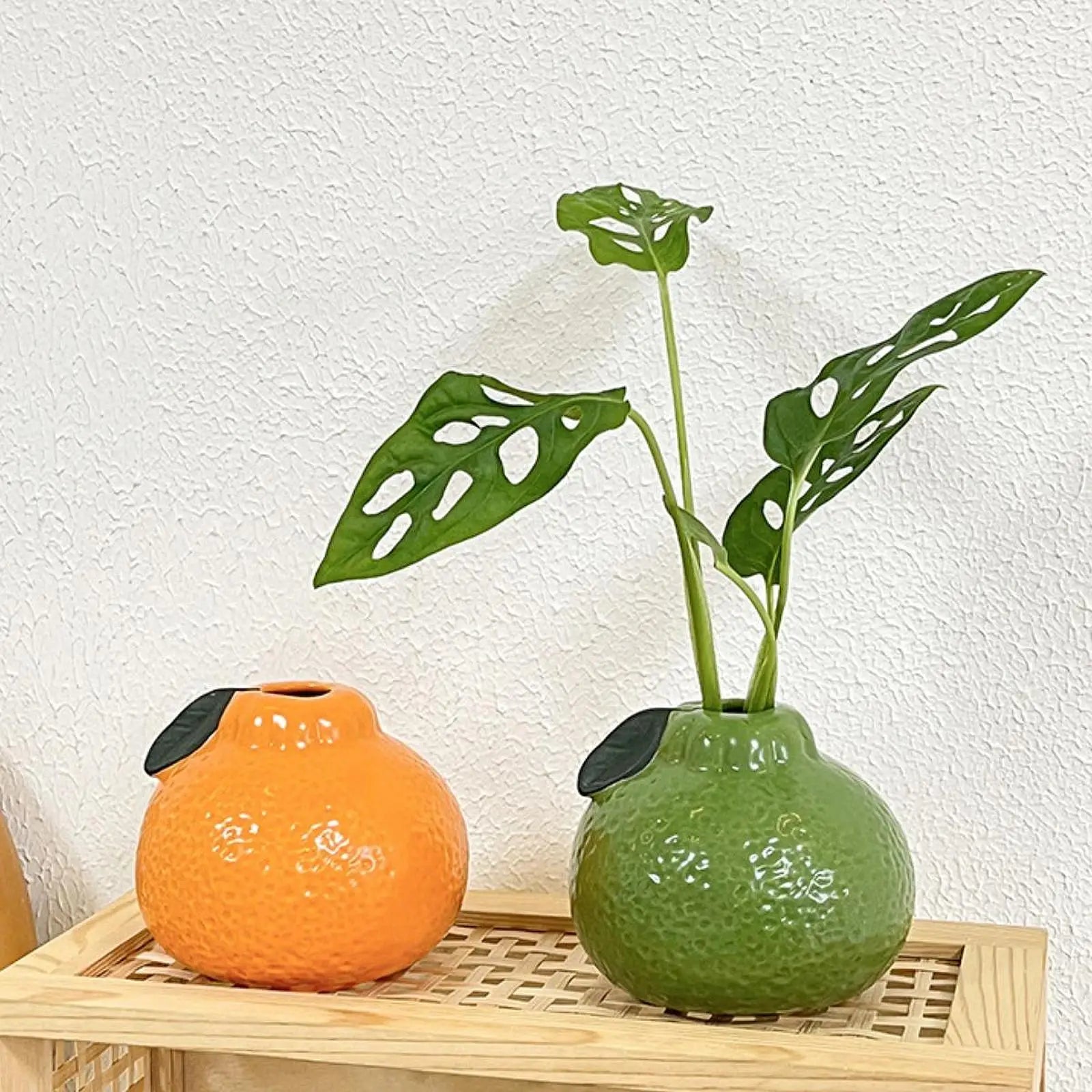 Creative Ceramic Vase Fruit Shaped Flower Vase Hydroponics Hydroponics Office Desktop Ornaments Home Garden Decor