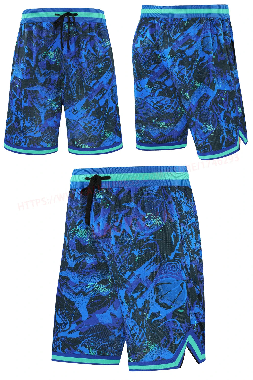 Basketball Pockets Shorts Outdoor Men Sporting Beaching Bottoms 3D Print Traning Bodybuilding Breathable Gym Running Short