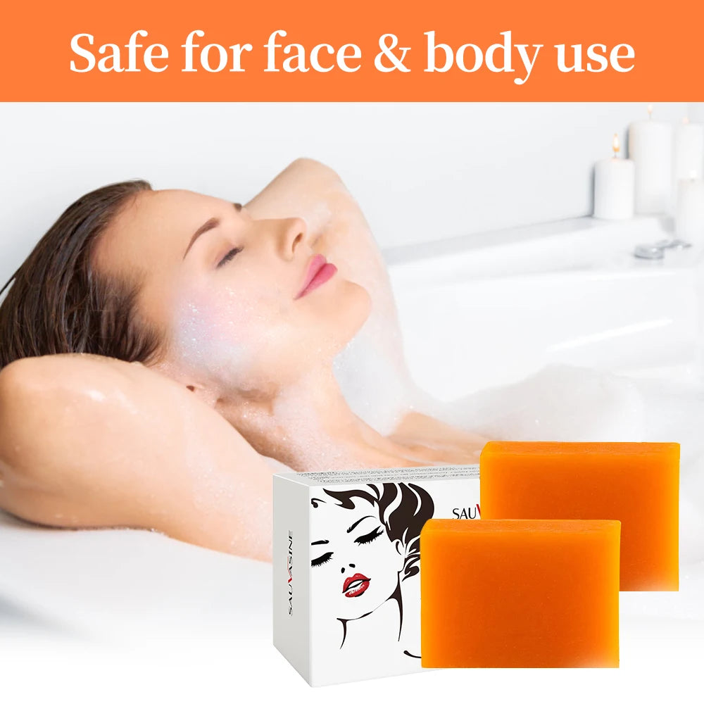 2Pcs Kojic Acid Handmade Soap Natural Mild Deep Cleansing Brightens and Moisturizes Kojic Cleansing Essential Soap Skin Care