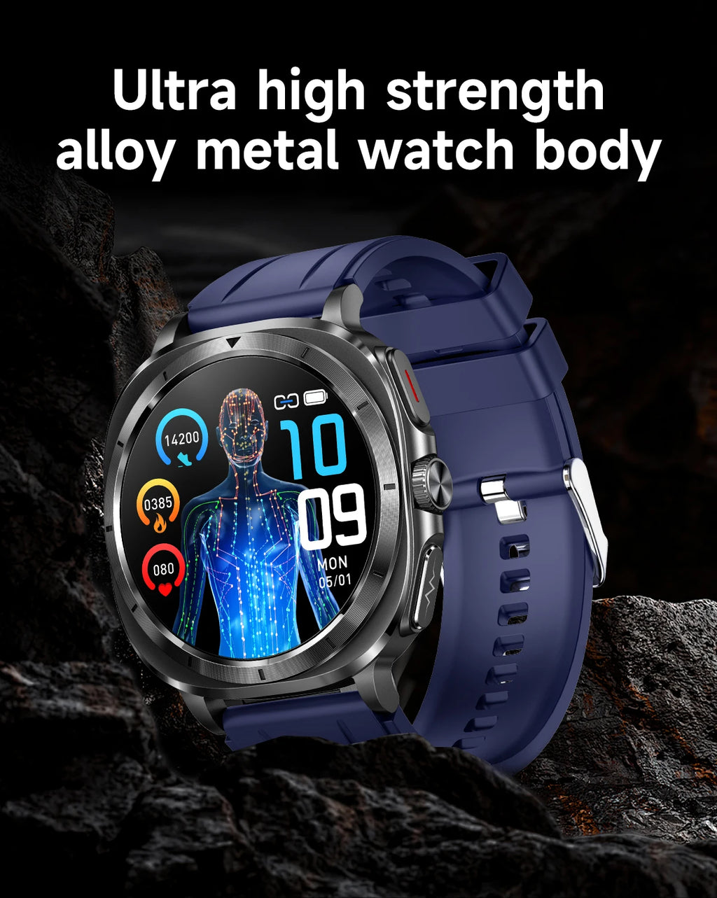 2025New ECG+PPG Laser Diagnose Blood pressure Smart Watch Men Heart Rate Uric Acid Blood fat Body analysis Health NFC Smartwatch