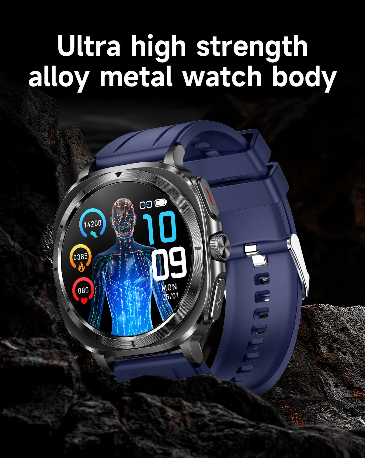 2025New ECG+PPG Laser Diagnose Blood pressure Smart Watch Men Heart Rate Uric Acid Blood fat Body analysis Health NFC Smartwatch