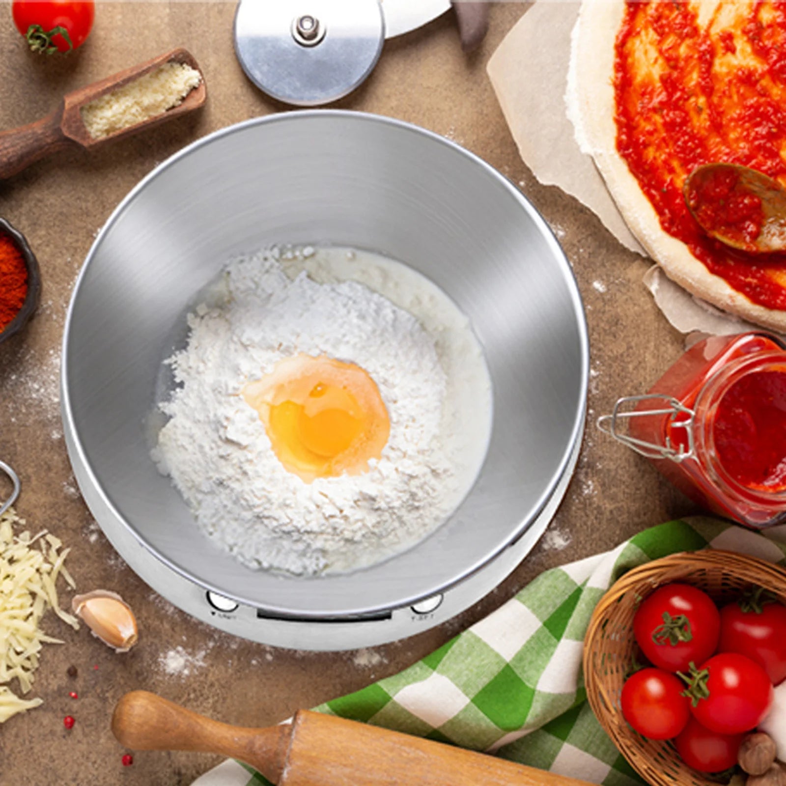 Digital Kitchen Scale Stainless Steel High Precision Electronic Food Weighing Scale Large Capacity Measuring Grams For