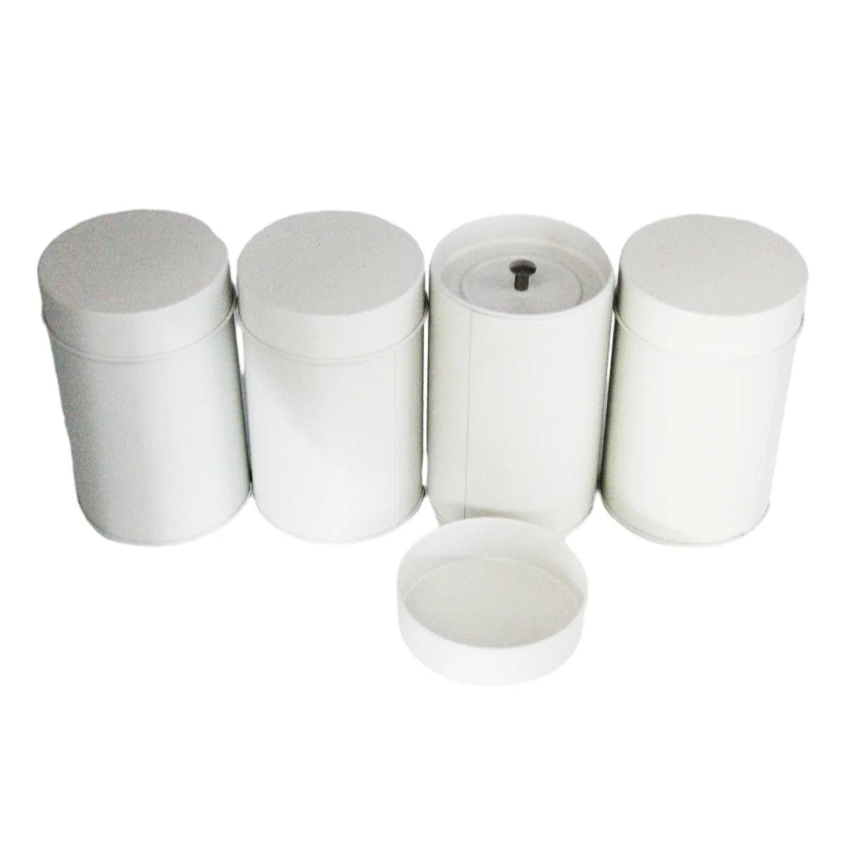 4 piece tea can with sealed double lid, suitable for bulk metal tea cans,  suitable for loose tea, coffee, candy, spices, etc.