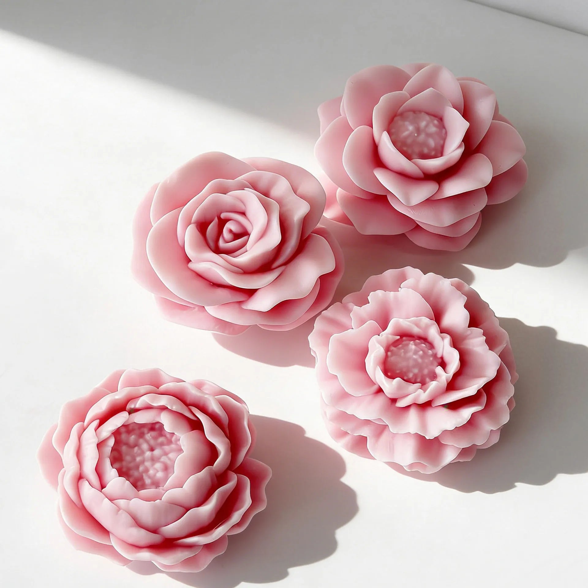 DIY Flowers Series Silicone Mold Handmade Aroma Candle Plaster Resin Mold Floral Form Rose Peony Chocolate Candy Baking Tool