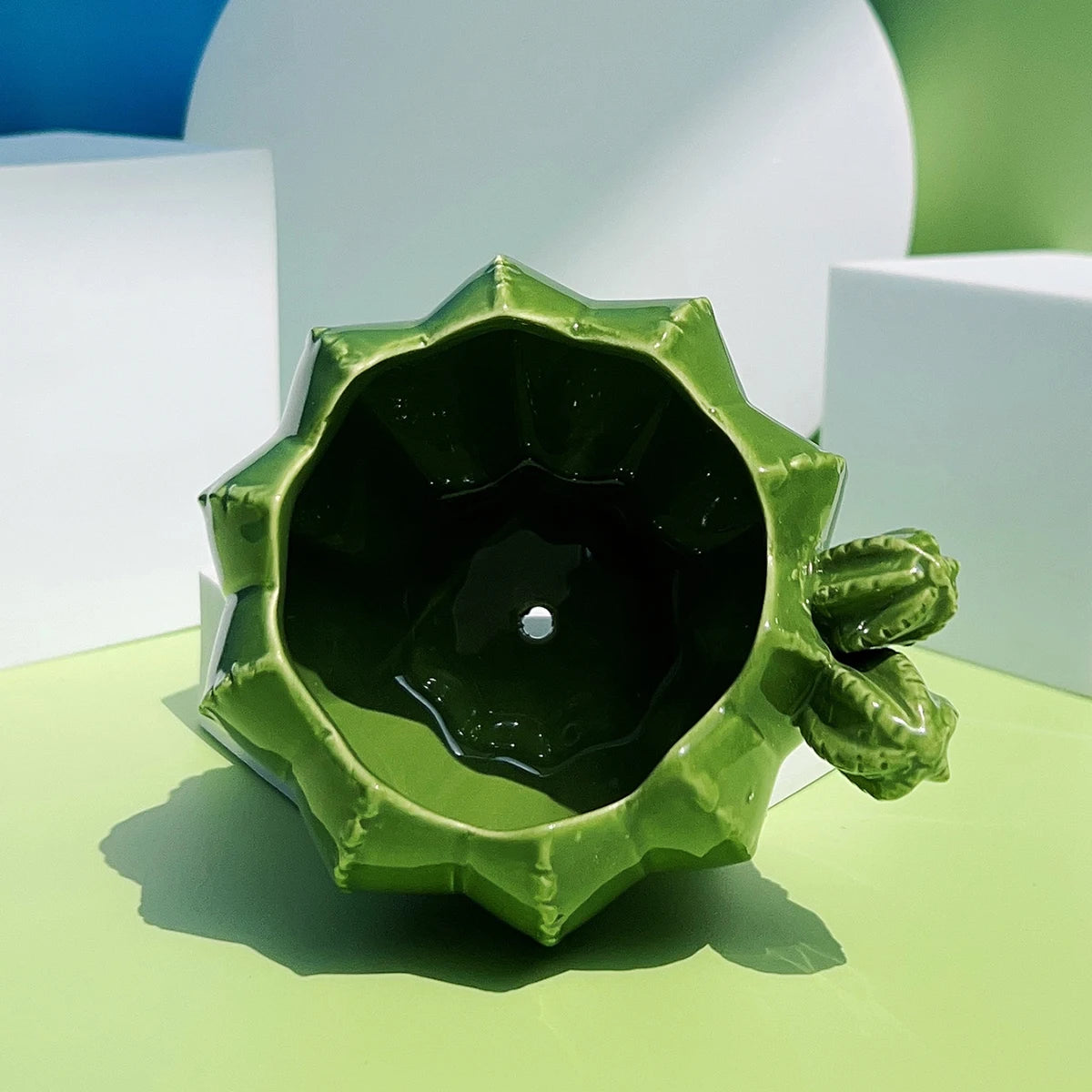 Creative Cactus Shaped Ceramic Succulent Flower Pot Garden Balcony Decorations Home Living Room Desktop Decoration Ornament