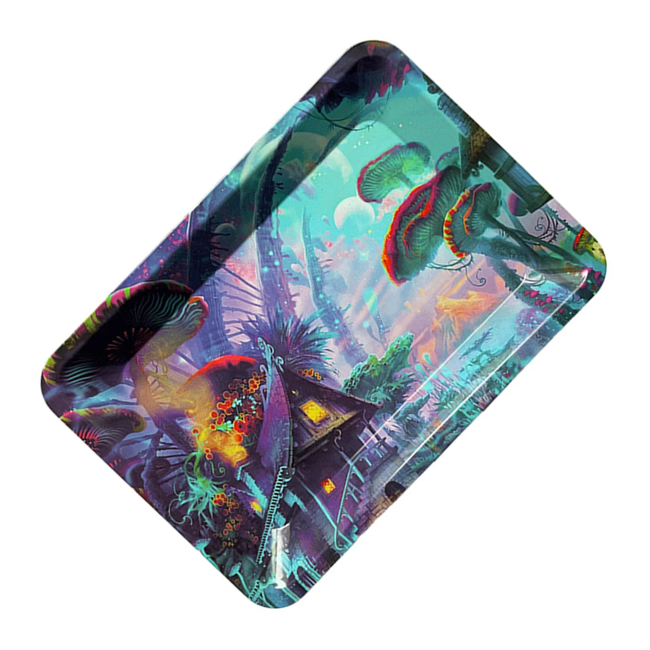 Cigar Rolling Tray Metal Storage Container Tinplate Household Supplies Accessories Size 18x12.5cm Storage Trays Various Patterns