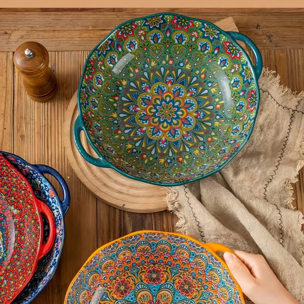 Bohemian amphora soup bowl household ceramic large soup bowl noodle bowl high value tableware large bowl ramen bowl soup bowl