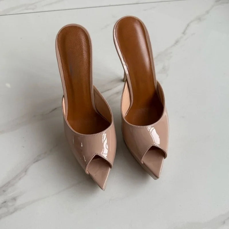 2026 Summer Women High Heeled Shoes for Woman's Pointed Toe Peep Toe Stiletto Platform Pumps Sexy Ladies Wedding Dance Shoes