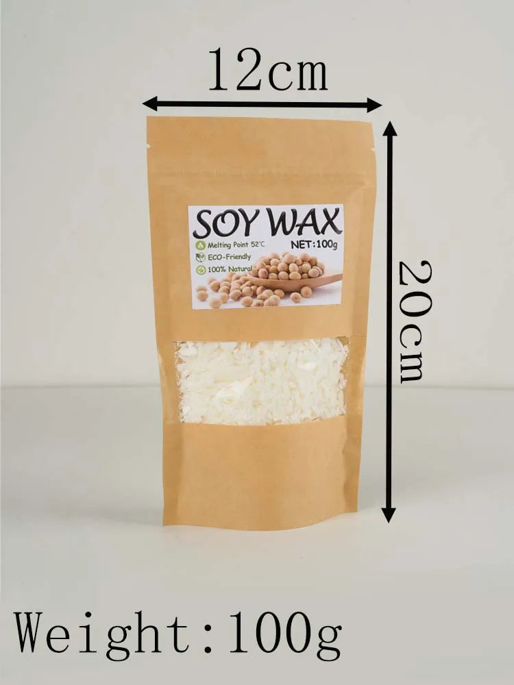 1 Pounds Pure White Soy Wax For DIY Handmade Candles Crafts 100% Additive-Free Scented Candle Raw Material Making Supplies Kit