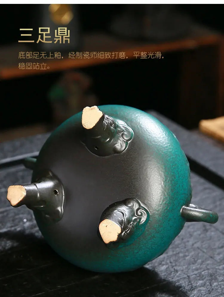 Antique ceramics Incense Burner Chinese Home Bedroom Decoration Animal Foot Plate Incense Burner Tea Ceremony Ornaments