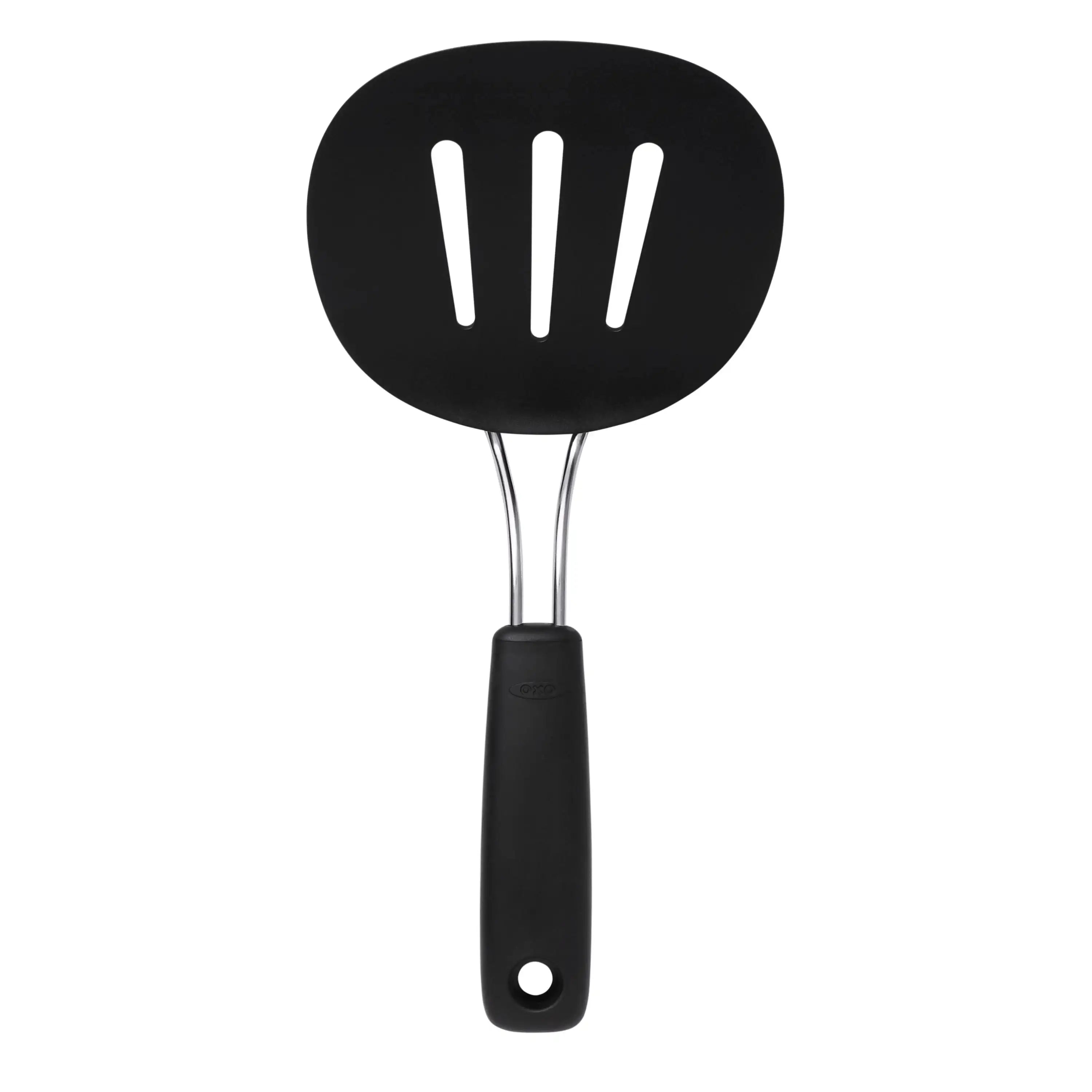Black Flexible Silicone Spatula Pancake Turner, Heat-Resistant Non-Scratch Kitchen Utensil for Baking