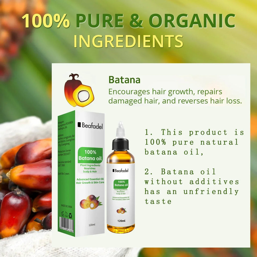 Batana Oil Hair Growth for Men Women Fast Growing Products Essential Oils Ginger Anti Hair Loss Scalp Treatment Hair Care 120ml