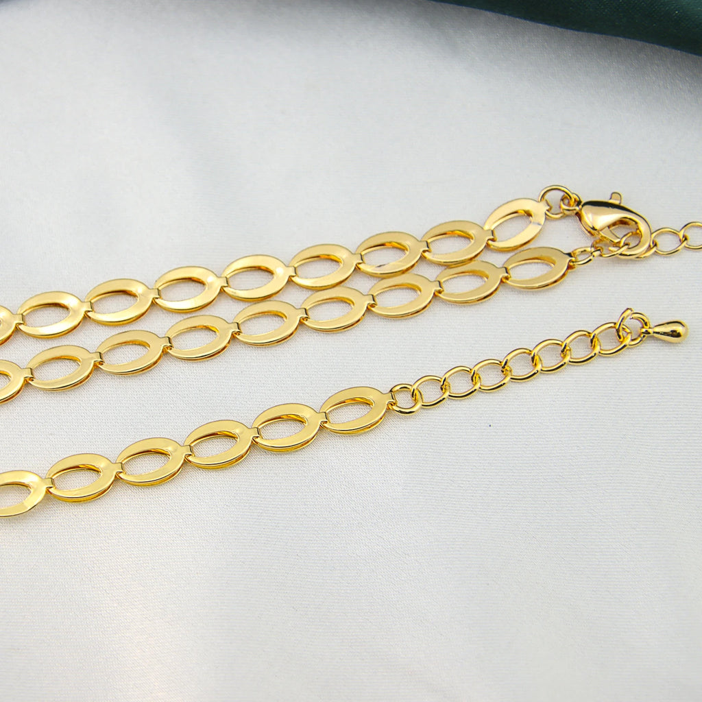Ethiopian Gold Color Jewelry Set 21k Gold Plated Dubai Bridal Wedding Necklace Earring Set Moroccan African Jewelrys Gift