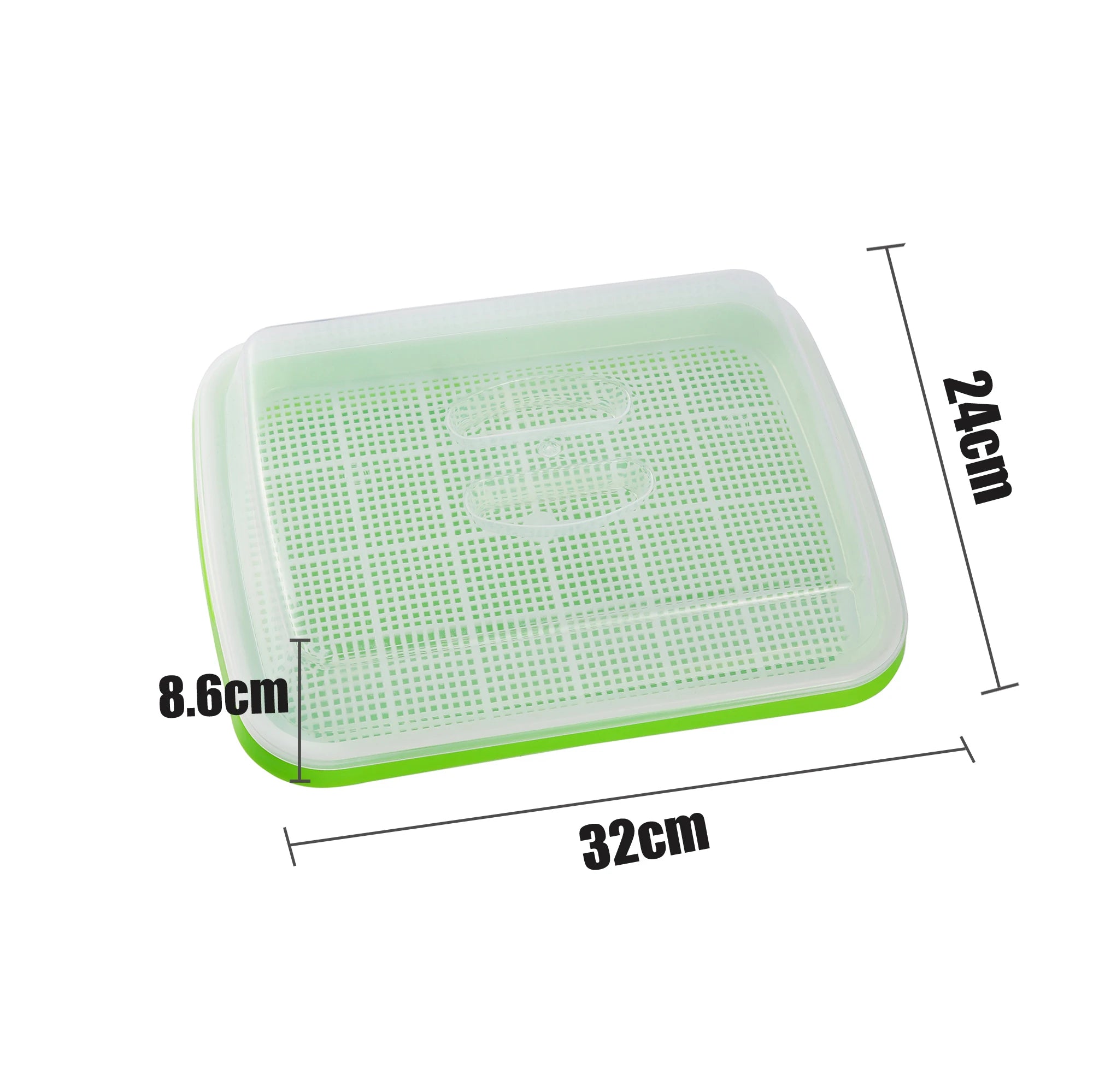 1 Set Sprout Dish Growing Pot Hydroponic Seedling Vegetable Beans Seeding Pot Household Plants Germination Tray Nursery With Lid