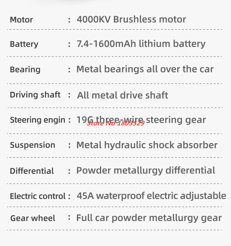 70KM/H Brushless RC Short Car 1/16 Brushless 4WD RC Short Course TruckIndependent SuspensionFull Ball Bearings Metal Driveshaft