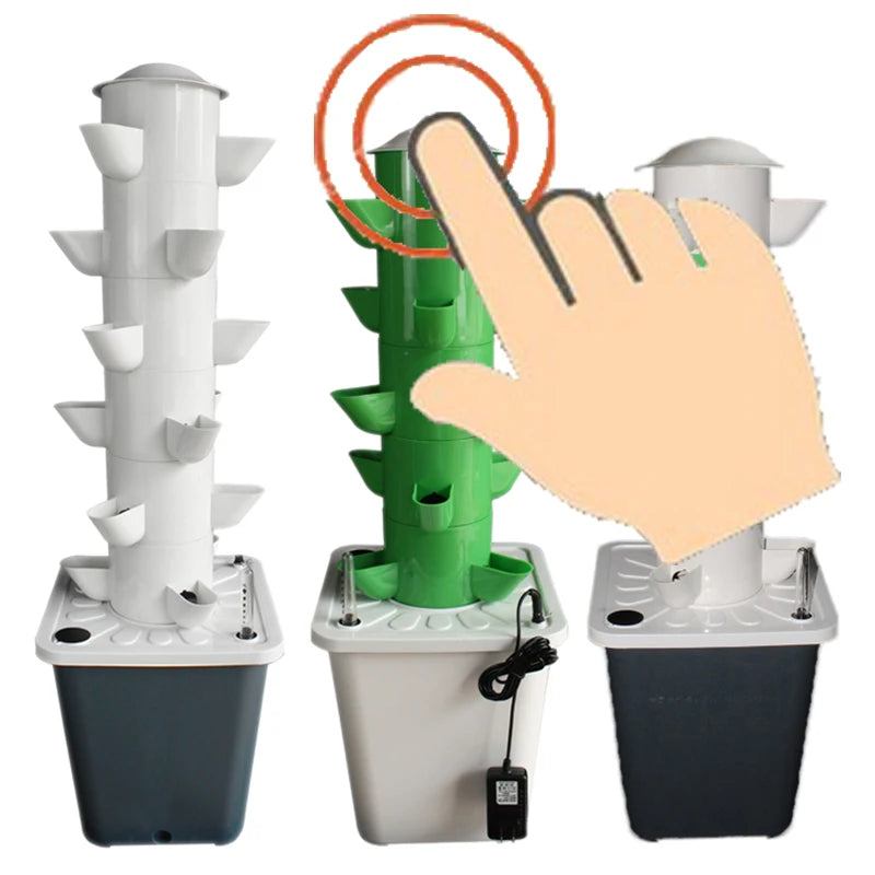 DIY Hydroponic Growing System Home Vertical Tower Veg Planter Indoor Vegetable Fruits Soilless Cultivation Equipment