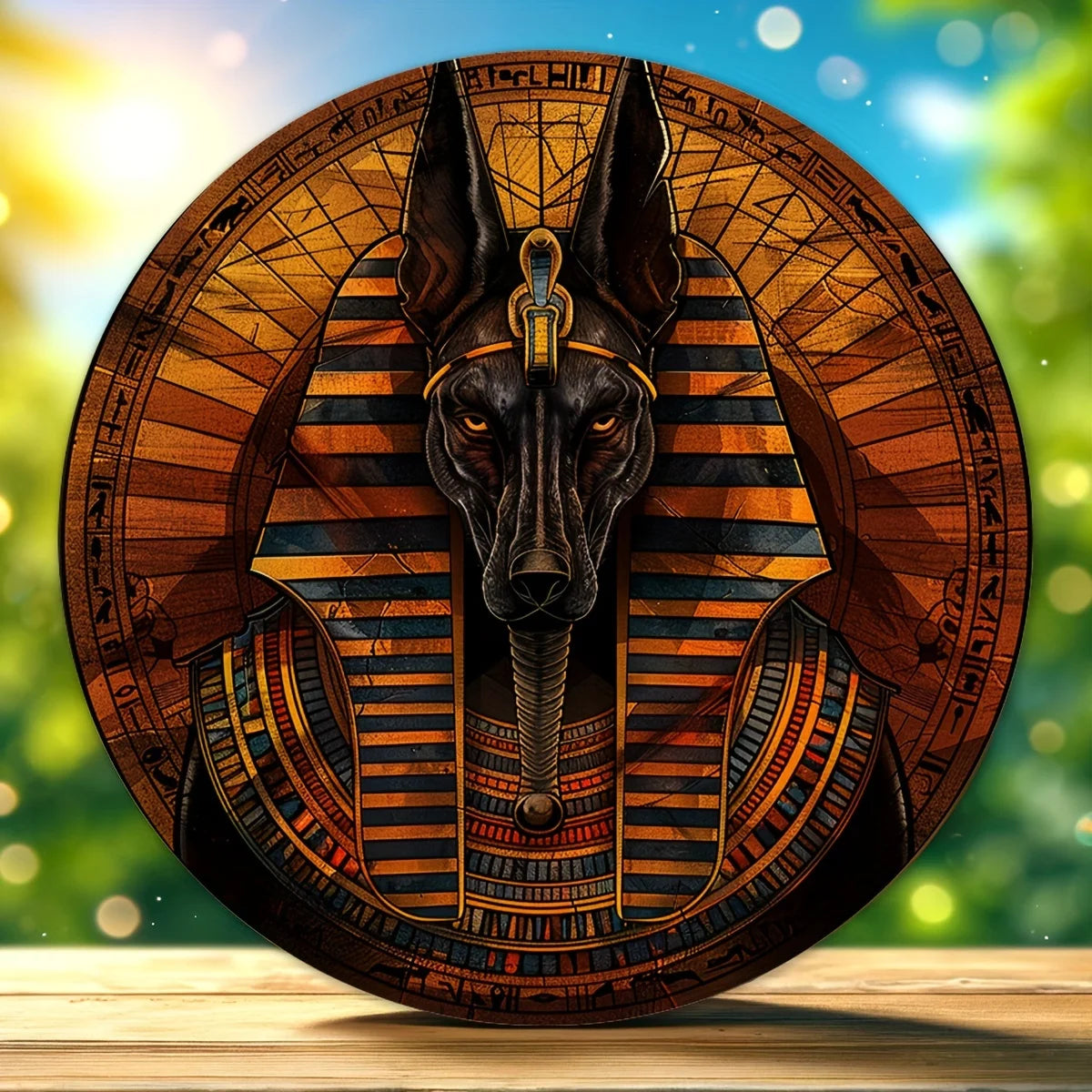 Ancient Egyptian Anubis Wall Art Sign,Rustic Acrylic, Mythical Home&Office,Man Cave Emblem,Creative Gift Idea,Room,Party Decor