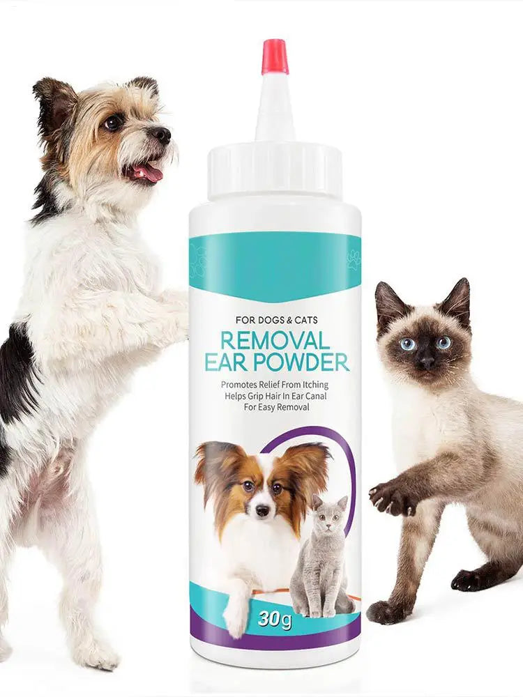 30G Pet Ear Powder Painless Ear Hair Removal Powder For Dogs And Pets Ear Cleaning Tool Ear Washing Powder Odor Removal Cleaner