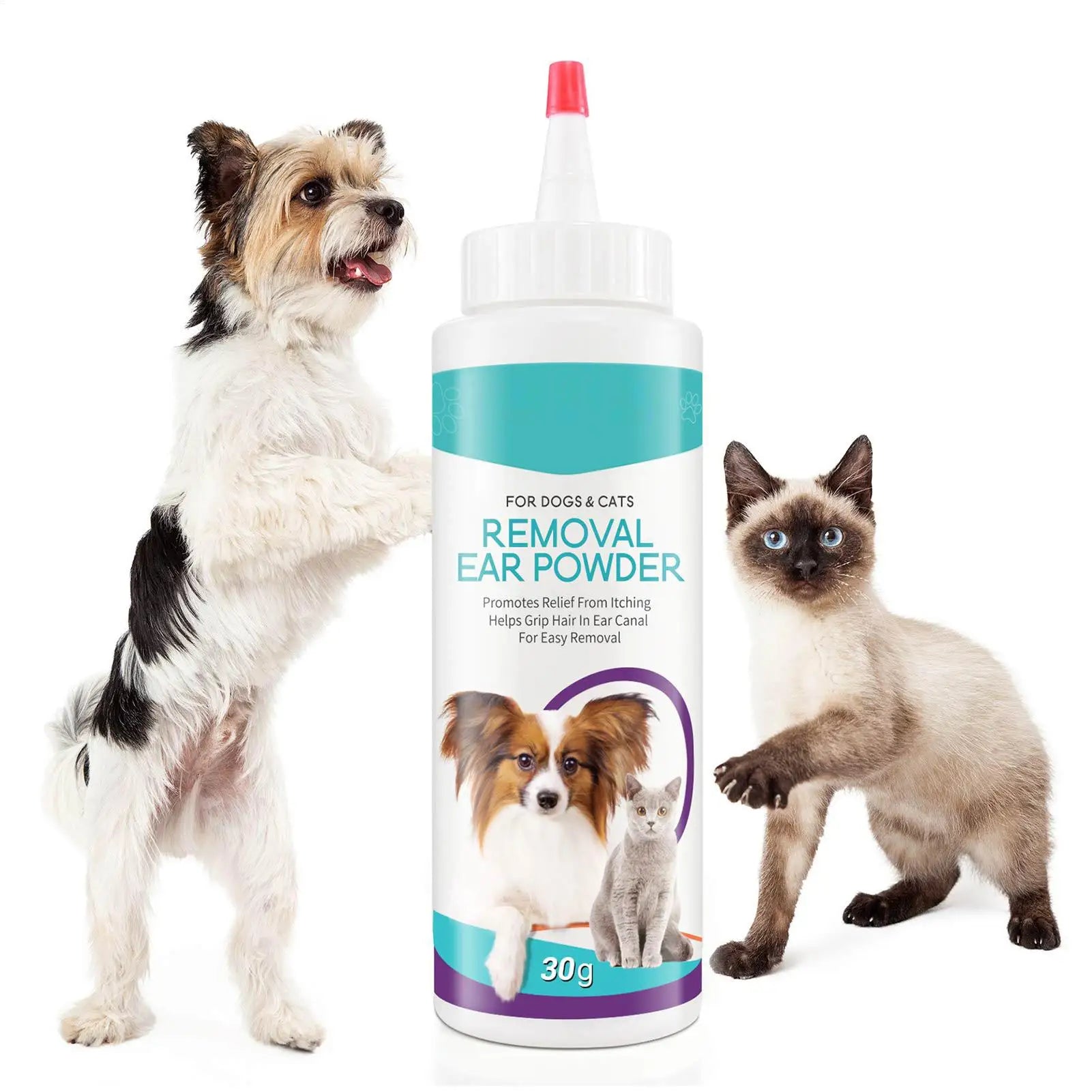 30G Pet Ear Powder Painless Ear Hair Removal Powder For Dogs And Pets Ear Cleaning Tool Ear Washing Powder Odor Removal Cleaner