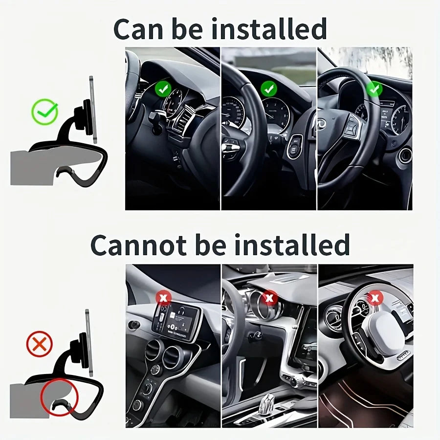 Dashboard Car Mobile Phone Holder Buckle Type In-car Clip Rotary Navigation Mobile Phone Holder