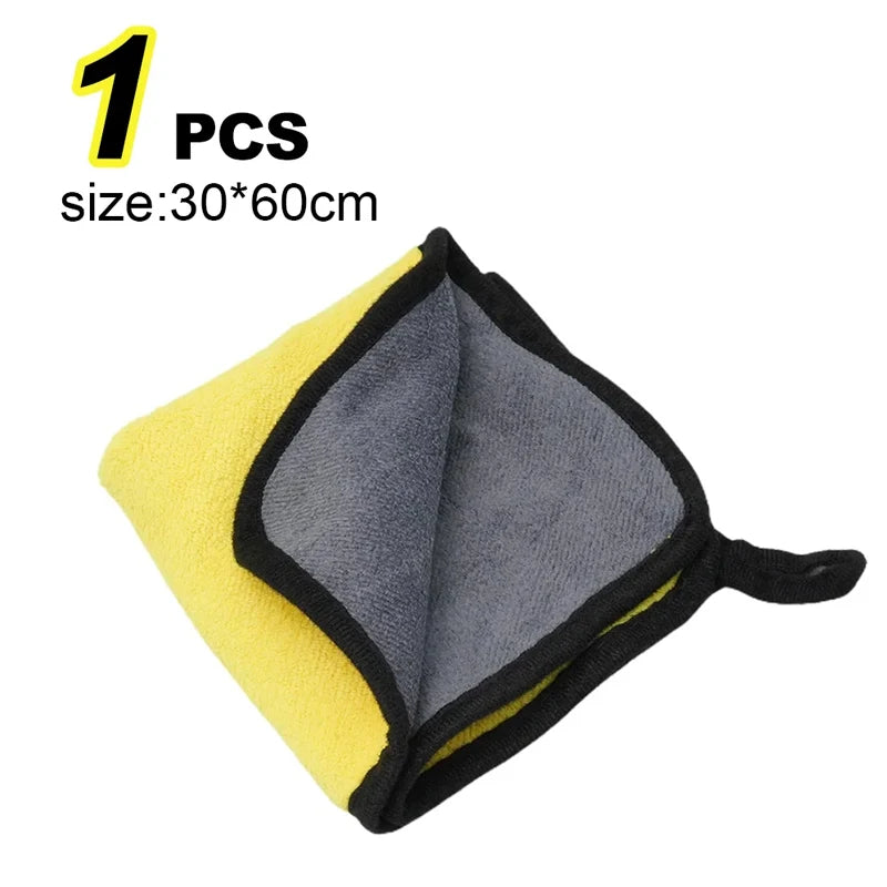 Car Washing Gloves Microfiber Coral Velvet Strong Water Absorption Body Cleaning Glove Double Sided Thickened Duster Clean Tools