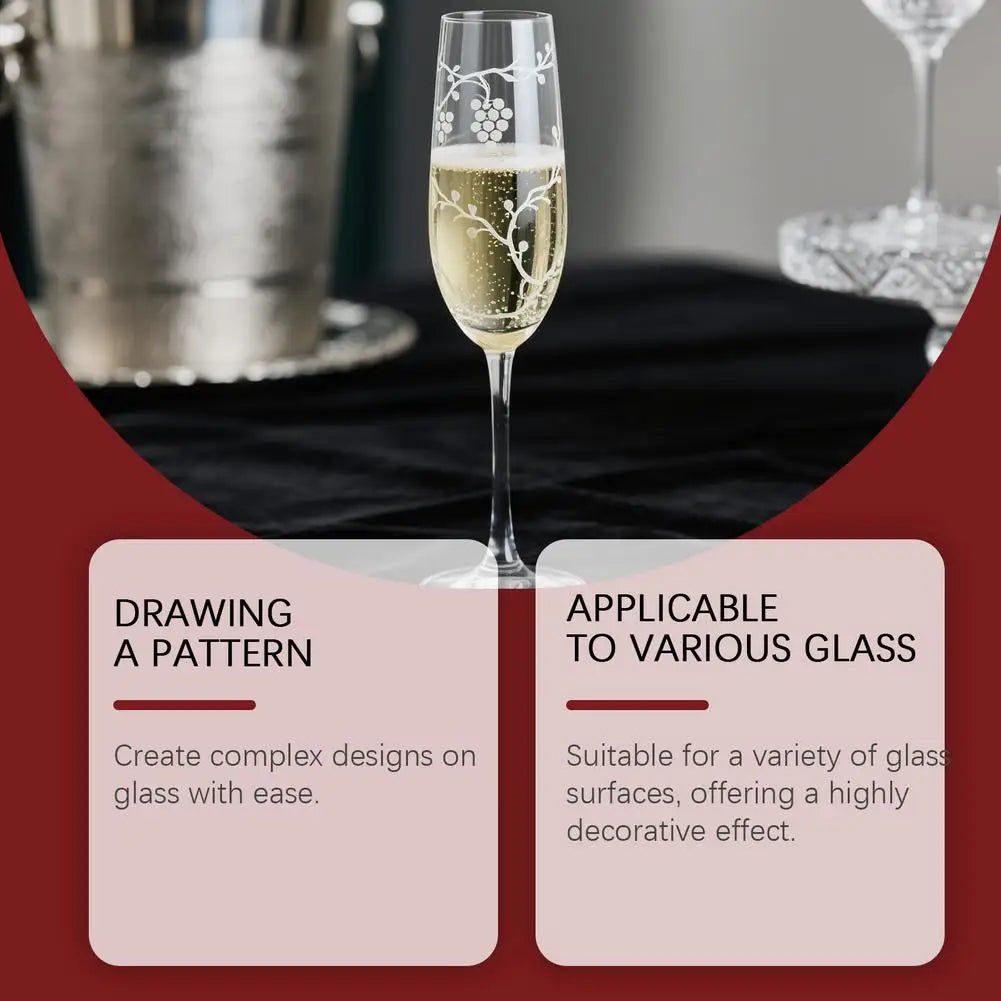 Easter Arts and Crafts Glass Handicraft Engraving Kit with 6 Tools Engraving Kit for Glass Beginners That Creates Engraving