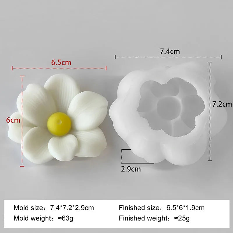 DIY Flowers Aroma Candle Silicone Mold Handmade Candy Chocolate Baking Mould Soap Candle Making Supplies