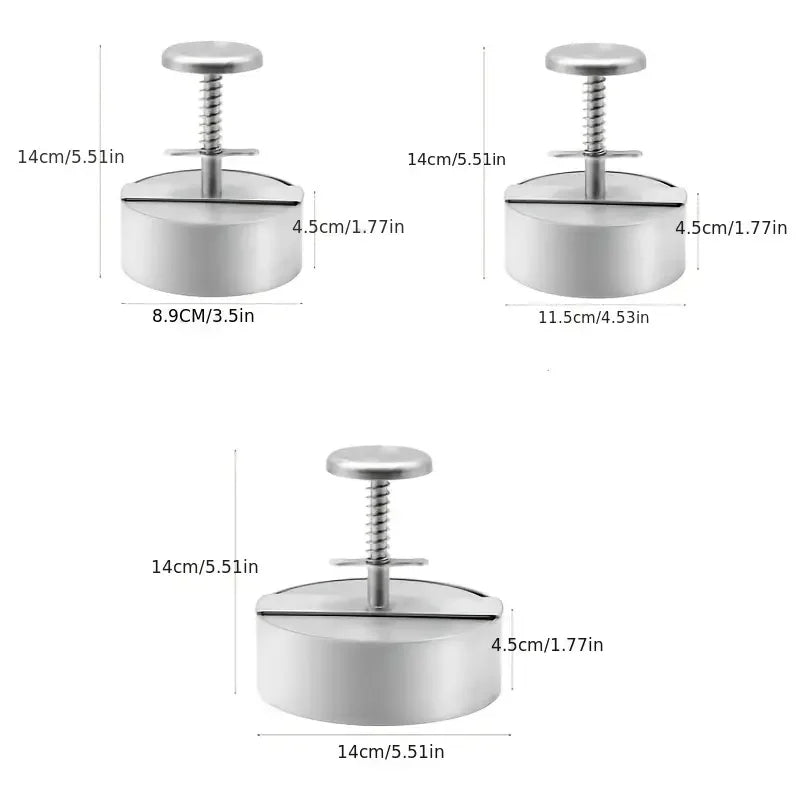 1PC Stainless Steel Hamburger Patty Manual Meat Cheeseburger Press Round Diy Patty Meat Dumpling Wrapper Kitchen Supplies Tools