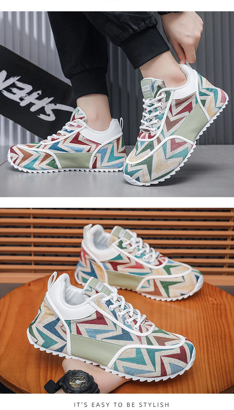 Chunky Sneaker Plus Size 45 46 47 48 Men Designer Shoes Fashion Casual Leather Mesh Breathable Increased Internal Platform Shoes